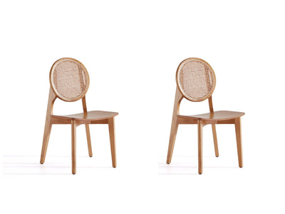 Koldby Round Dining Chair - Nature Cane - Set of 2