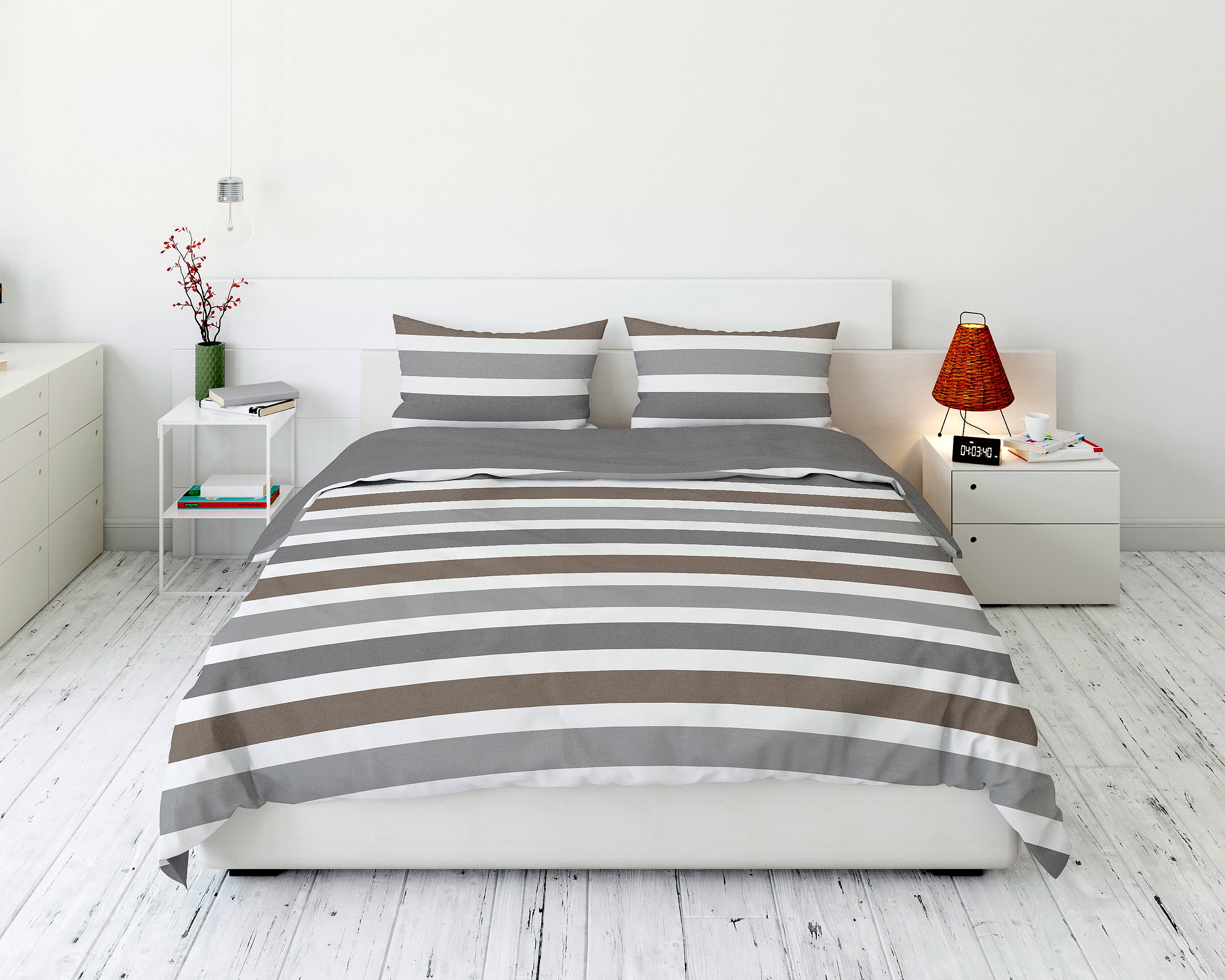 Cotton House Twin Duvet Cover Set - Bold Stripes