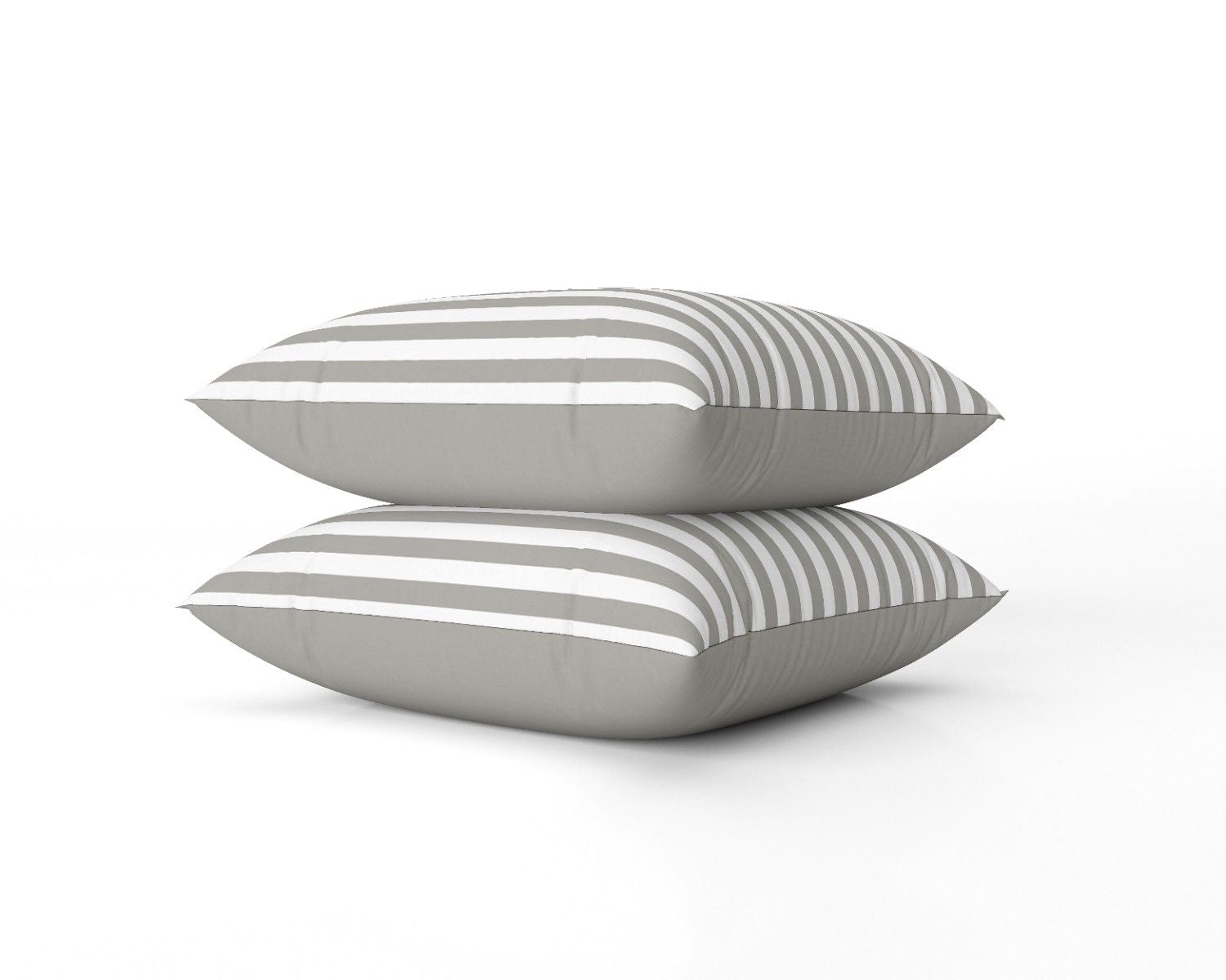 Cotton House 3-Piece King Duvet Cover Set - Pewter Stripes