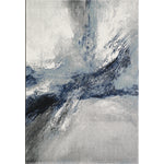 Merinos Diamond 6'6" x 9'5" Area Rug with Underpad - Blue