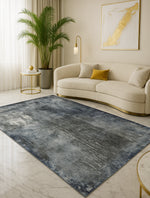Merinos Diamond 6'6" x 9'5" Area Rug - Blue, Grey