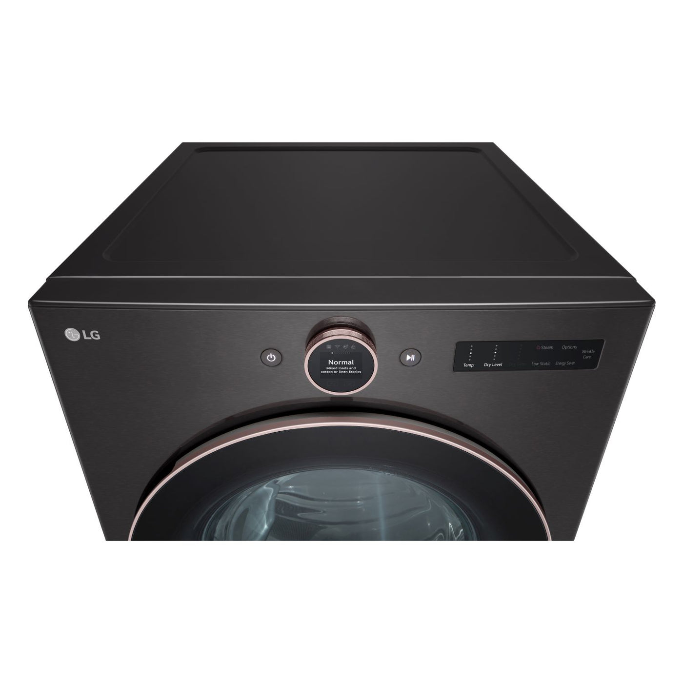 LG Black Steel Front Load Washer Mega Capacity with AI DD™ and LCD Knob (5.8 cu. ft.) & Ultra Large Capacity Smart Front Load Dryer with Built-In Intelligence & TurboSteam® (7.4 cu. ft) - WM6500HBA/DLEX6500B