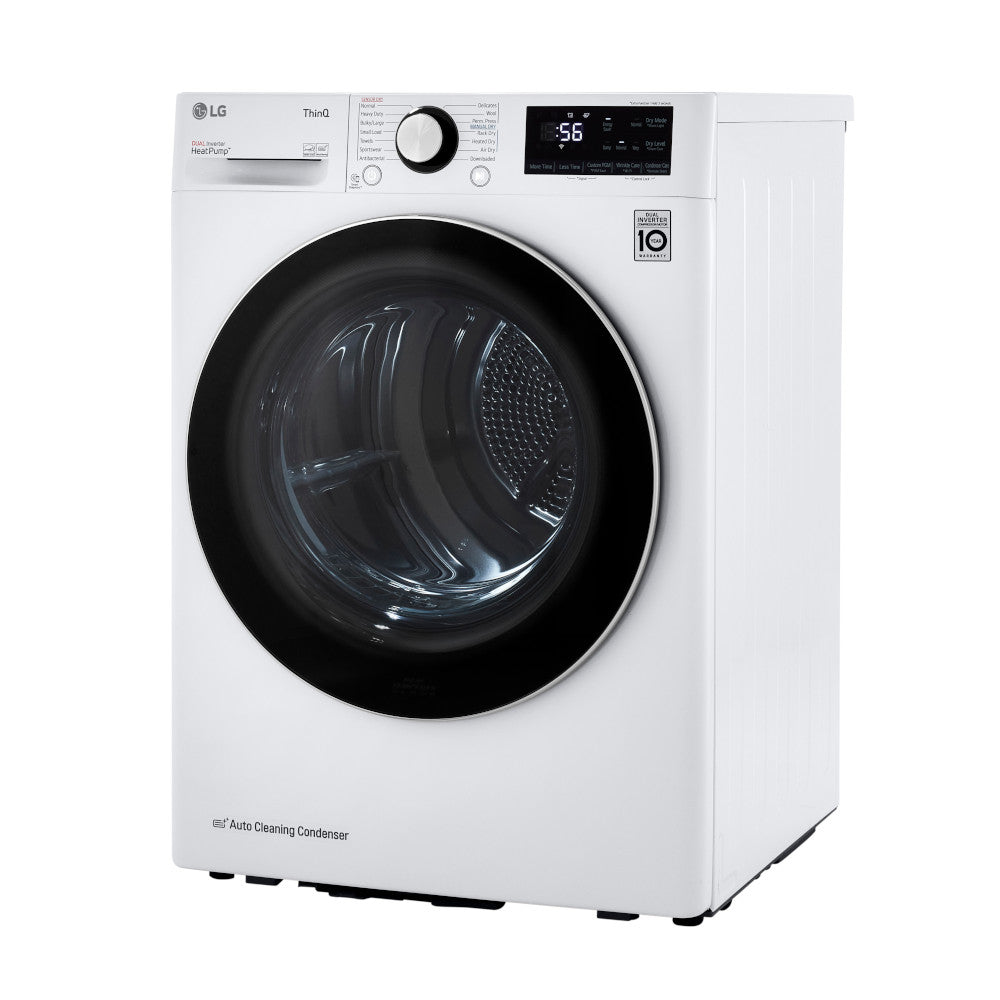 LG White Compact Front Load Dryer with Dual Inverter HeatPump™ Technology (4.2 Cu.Ft.) - DLHC1455W