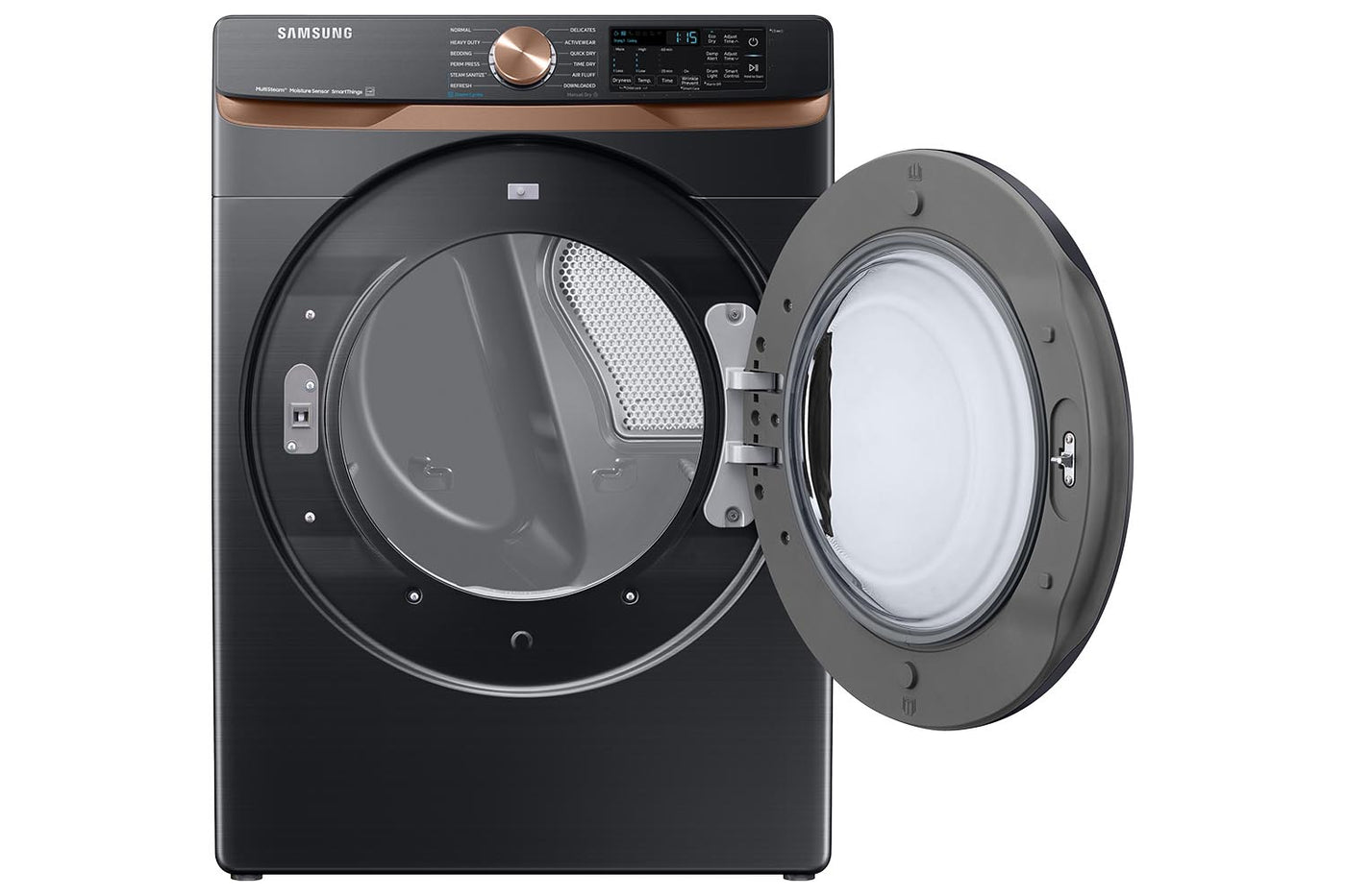 Samsung Black Stainless Steel Front Load Dryer with Steam Sanitize (7.5cu.ft.) - DVE50BG8300VAC