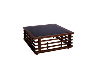 Darwin 42" Coffee Table -Glass, Espresso