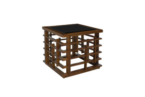Darwin 26" End Table - Glass, Espresso