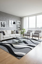 Merinos Diamond 7'8" x 10'8" Area Rug - Grey