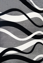 Merinos Diamond 6'6" x 9'5" Area Rug with Underpad - Grey