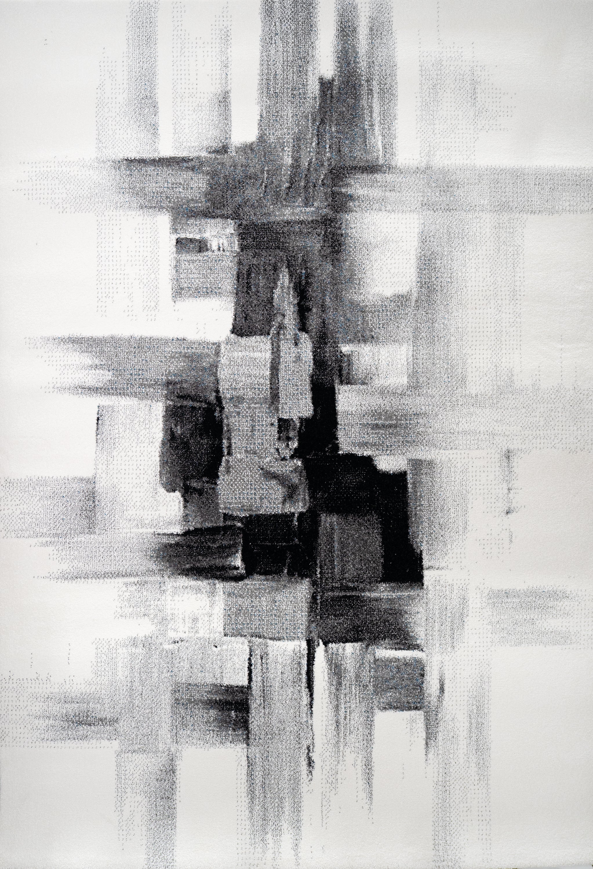 Merinos Diamond 7'8" x 10'8" Area Rug - Cream, Grey