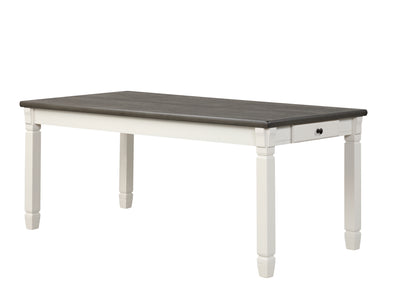 Vespera Dining Table - Brownish Grey, White