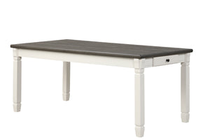 Vespera Dining Table - Brownish Grey, White