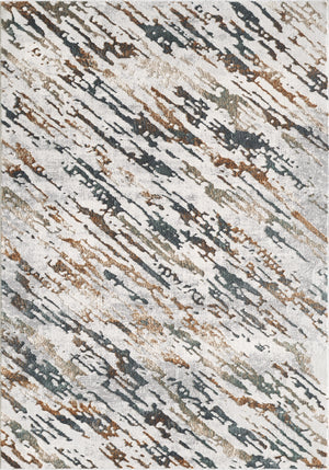 Merinos Emojy 6'6" x 9'5" Area Rug with Underpad - Cream, Blue