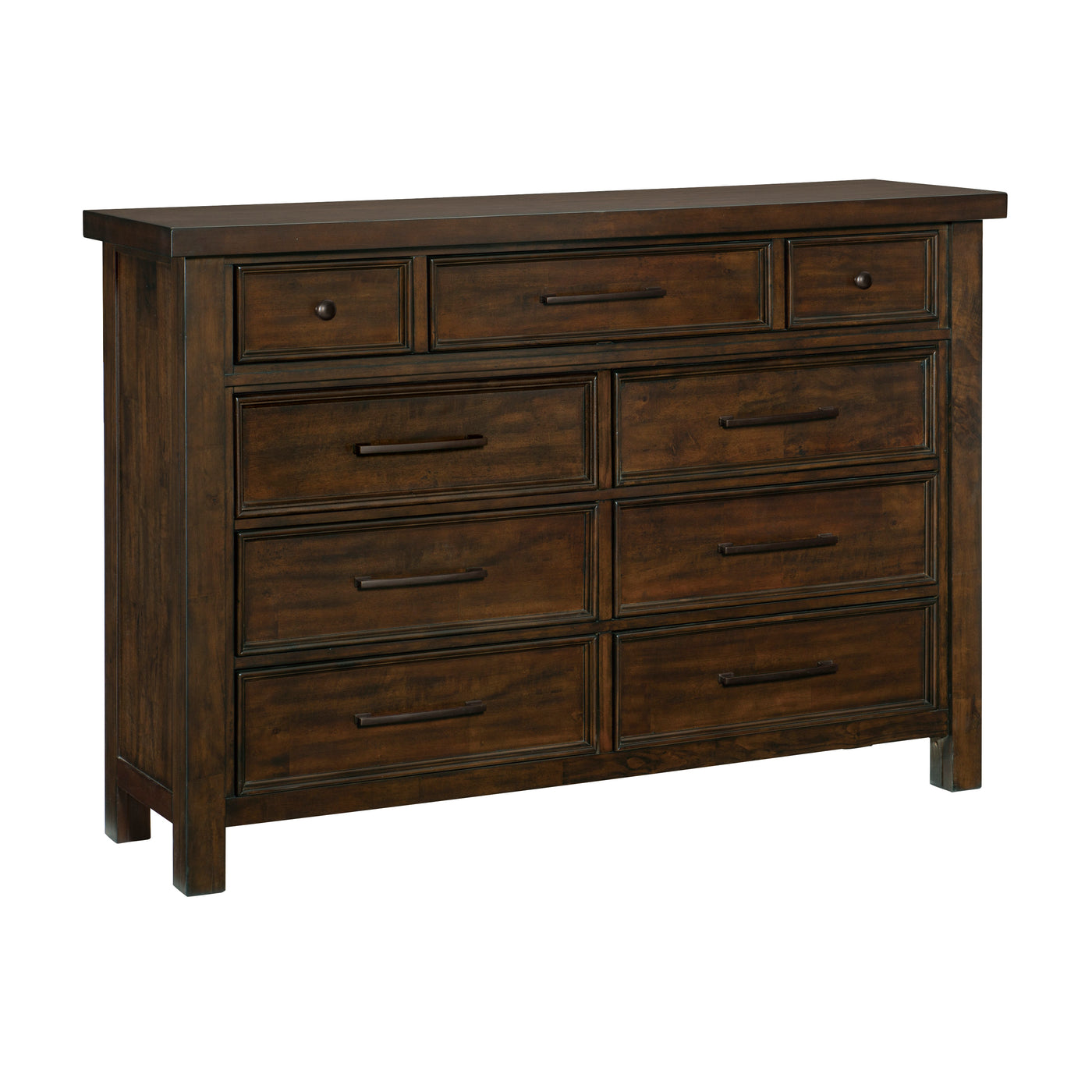 Eden 9-Drawer Dresser - Dark Brown