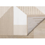 Sandstone Plains 7'10" x 10'10" Elegant Contemporary Geometric Pattern Area Rug - Cream