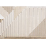 Sandstone Plains 7'10" x 10'10" Elegant Contemporary Geometric Pattern Area Rug - Cream