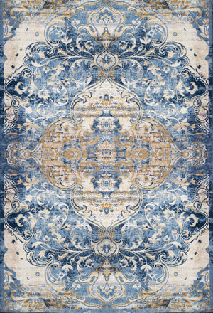 Merinos Emojy 5'3" x 7'5" Area Rug - Blue