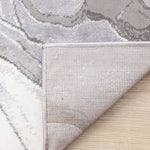 Frosted Cloud 6'7" x 9'6" Marble Design Area Rug - Grey, White