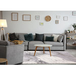 Frosted Cloud 5'3" x 7'7" Marble Design Area Rug - Grey, White