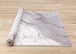 Frosted Cloud 5'3" x 7'7" Marble Design Area Rug - Grey, White