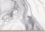 Frosted Cloud 6'7" x 9'6" Marble Design Area Rug - Grey, White