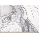 Frosted Cloud 5'3" x 7'7" Marble Design Area Rug - Grey, White