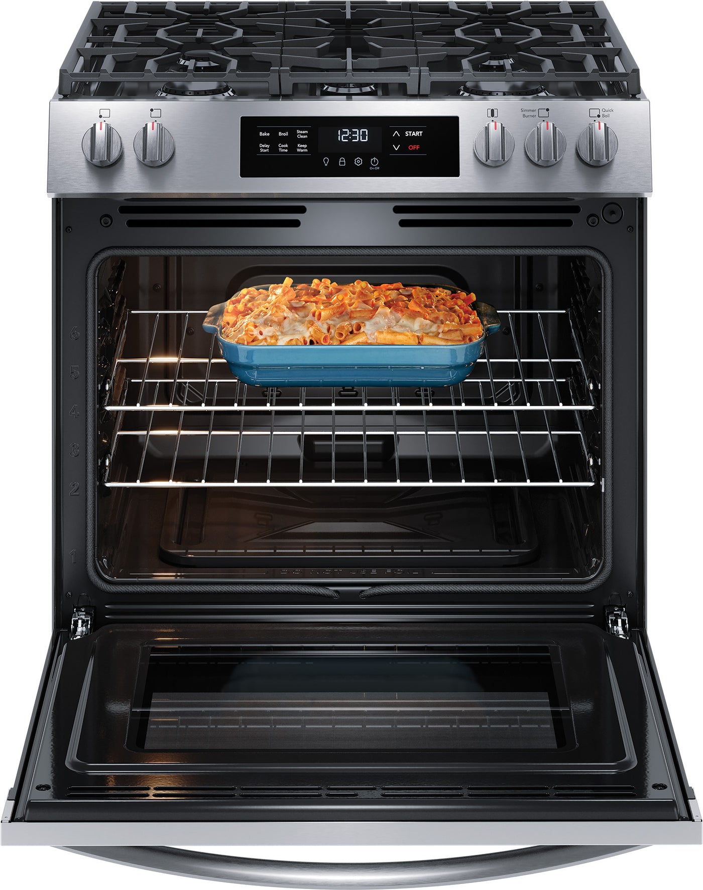 Frigidaire Stainless Steel 30'' Front Control Gas Range (5.1 Cu. Ft) - FCFG3062AS