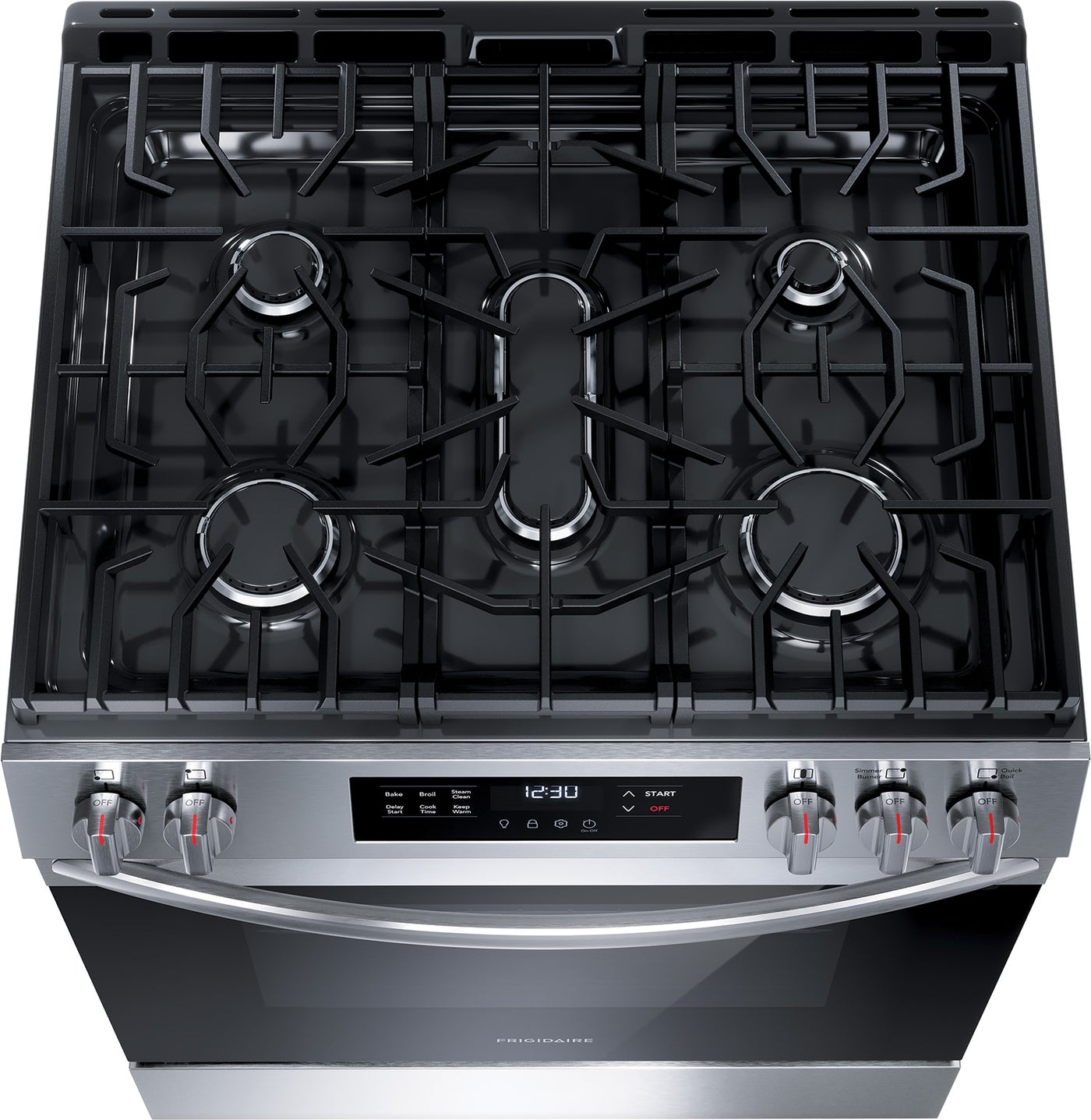 Frigidaire Stainless Steel 30'' Front Control Gas Range (5.1 Cu. Ft) - FCFG3062AS