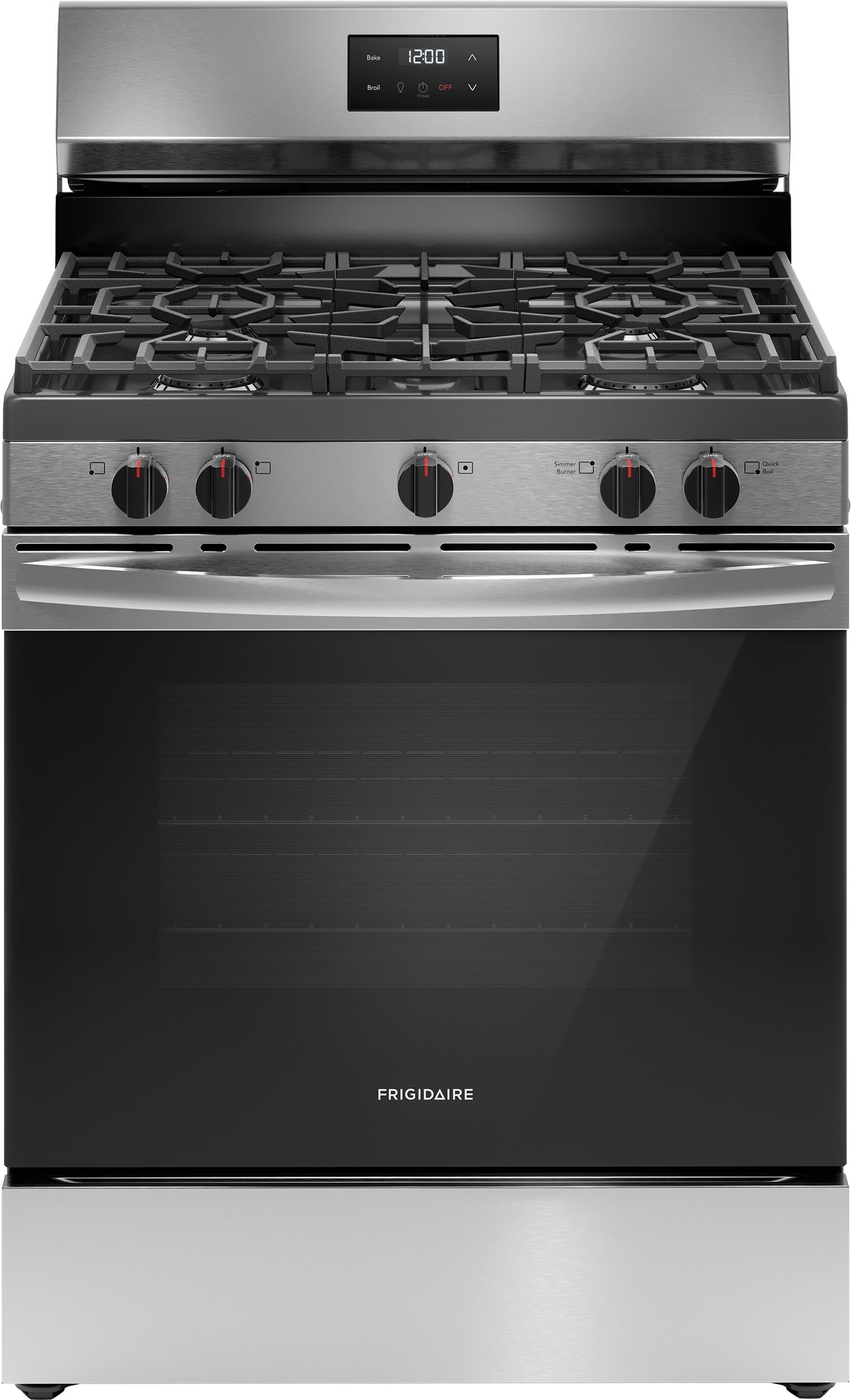 Frigidaire Stainless Steel 30" Gas Range (5.1 Cu. Ft) - FCRG3052BS