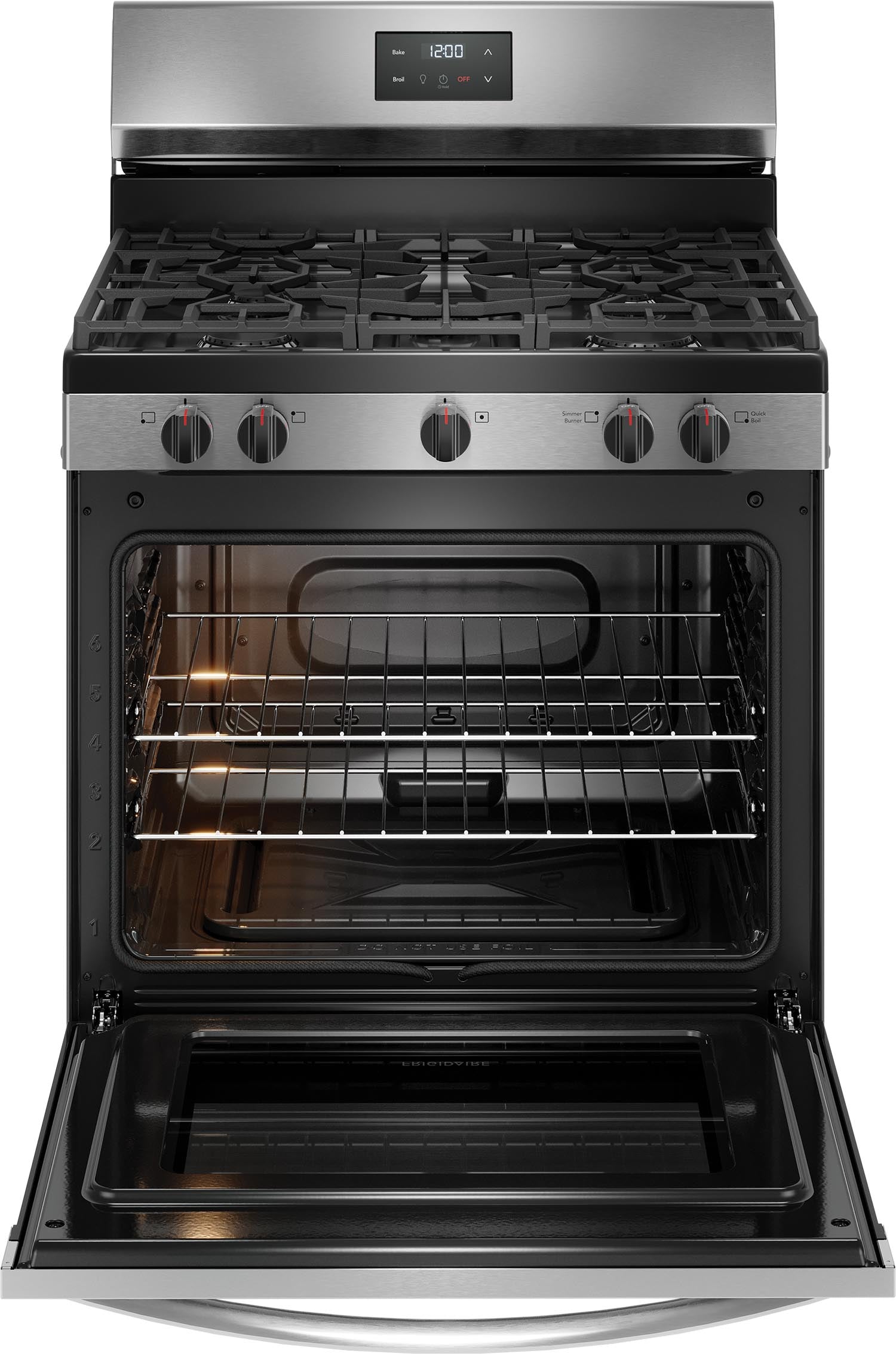Frigidaire Stainless Steel 30" Gas Range (5.1 Cu. Ft) - FCRG3052BS