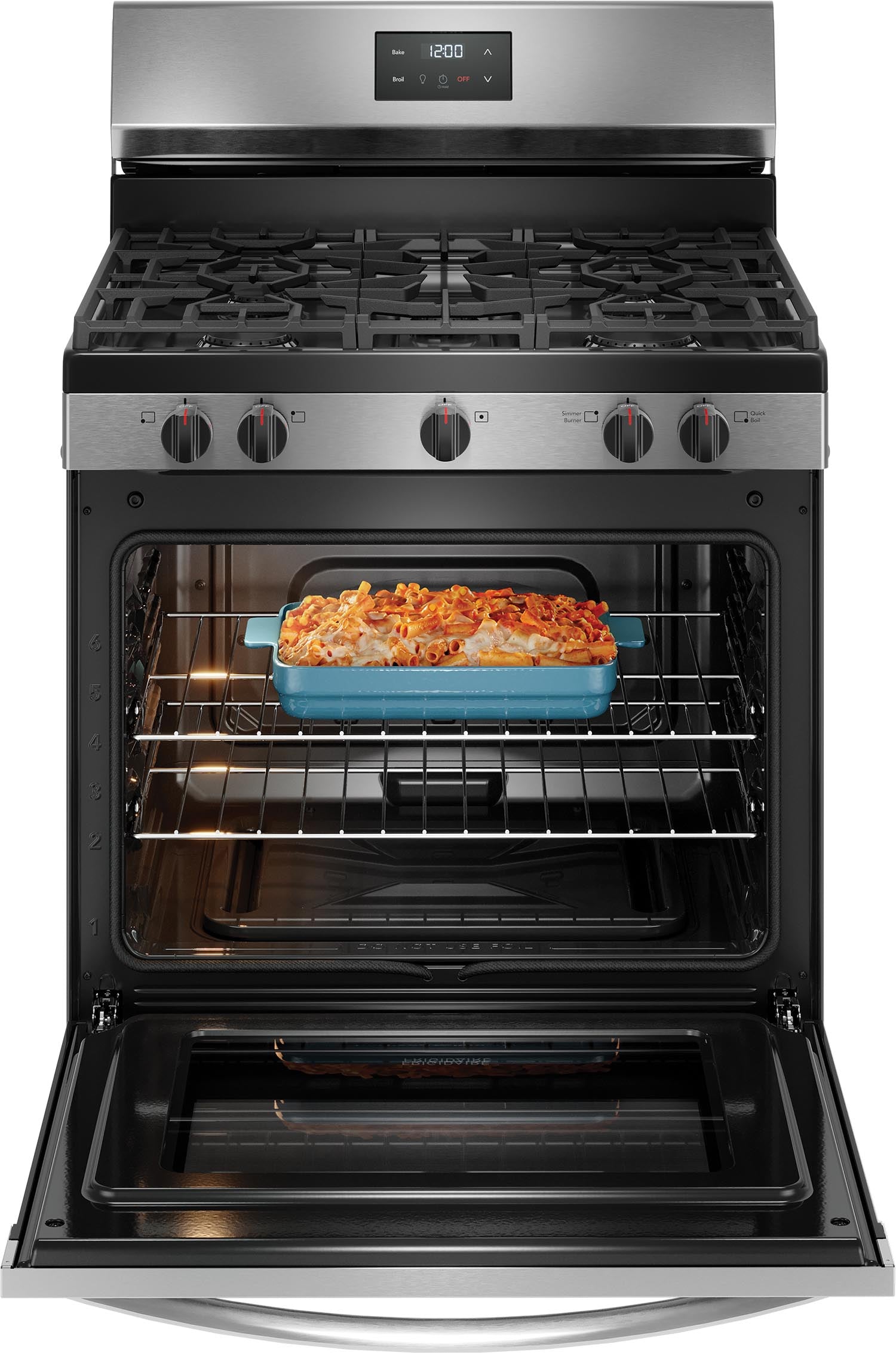 Frigidaire Stainless Steel 30" Gas Range (5.1 Cu. Ft) - FCRG3052BS