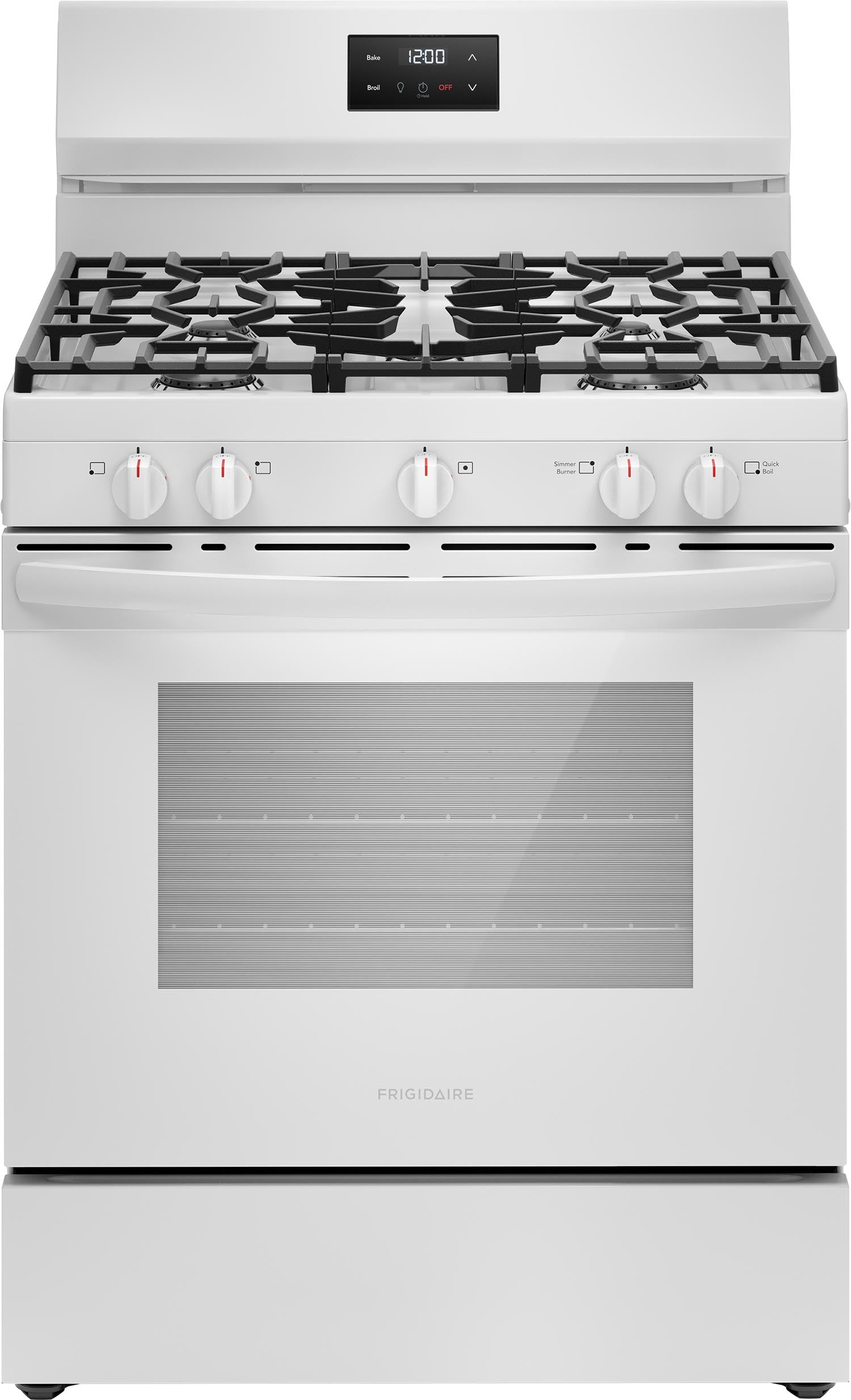 Frigidaire White 30" Gas Range (5.1 Cu. Ft) - FCRG3052BW