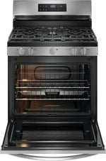Frigidaire Stainless Steel 30" Gas Range with Quick Boil and Even Baking Technology (5.1 Cu. Ft) - FCRG3062AS