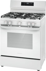 Frigidaire White 30" Gas Range with Quick Boil and Even Baking Technology (5.1 Cu. Ft) - FCRG3062AW