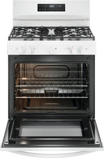 Frigidaire White 30" Gas Range with Quick Boil and Even Baking Technology (5.1 Cu. Ft) - FCRG3062AW
