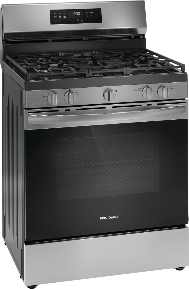 Frigidaire Stainless Steel 30" Freestanding Gas Range with Air Fry (5.1 Cu. Ft.) - FCRG3083AS