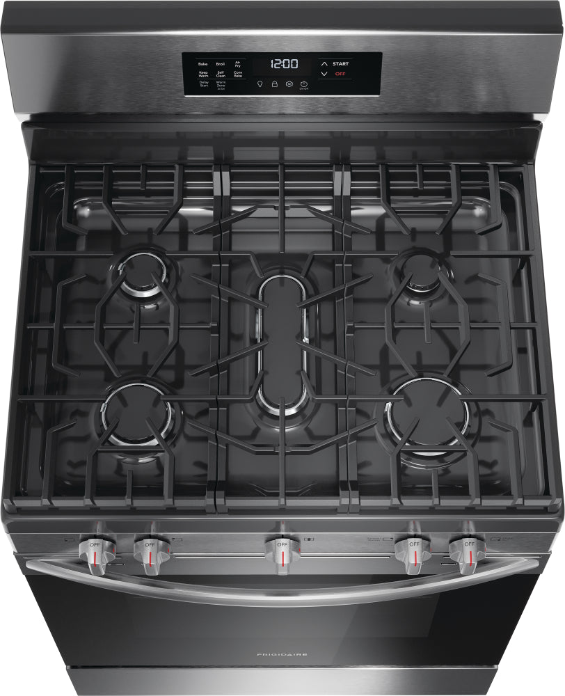 Frigidaire Stainless Steel 30" Freestanding Gas Range with Air Fry (5.1 Cu. Ft.) - FCRG3083AS