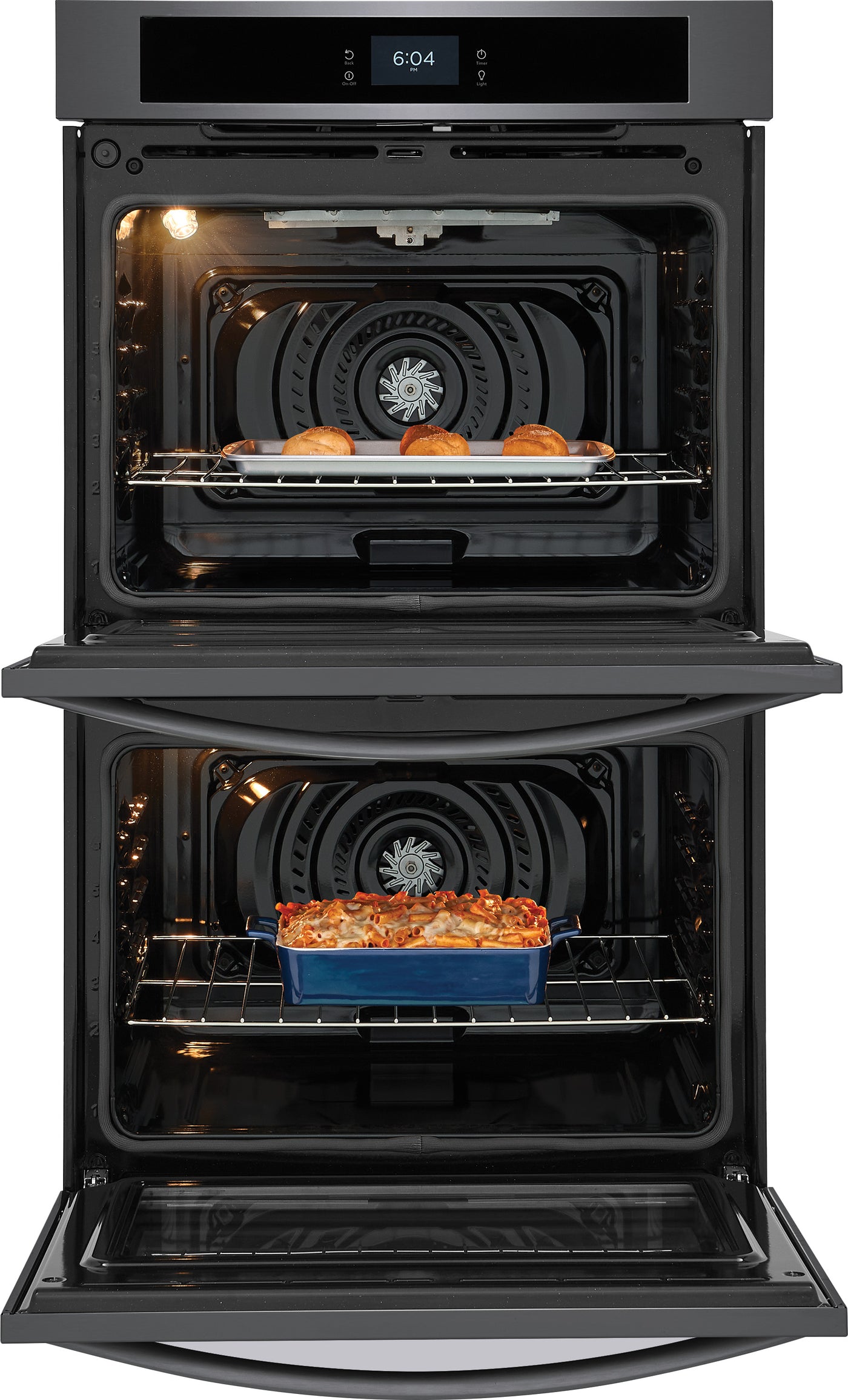 Frigidaire Black Stainless Steel 30" Double Wall Oven with Fan Convection (10.6 Cu. Ft) - FCWD3027AD