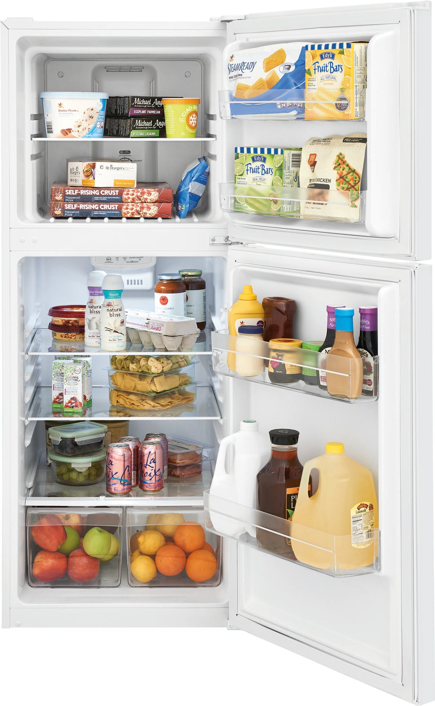 Frigidaire White Apartment Size Refrigerator with Top Freezer ( 10.1 Cu. Ft) - FFET1022UW