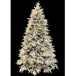 Aalborg 7 Ft Deep Forest Snow Spruce Pre-lit Christmas Tree - Warm White