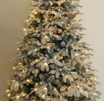 Aalborg 6 Ft Deep Forest Snow Spruce Pre-lit Christmas Tree - Warm White