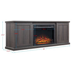 Fernbank 60" Fireplace TV Stand - Brown