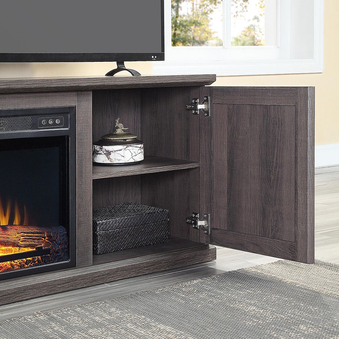 Fernbank 60" Fireplace TV Stand - Brown