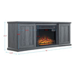 Fernbank 60" Fireplace TV Stand - Grey