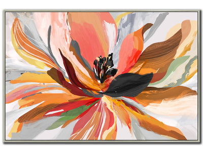 Full Colour Blooms Wall Art - Multi Coloured - 48 X 32