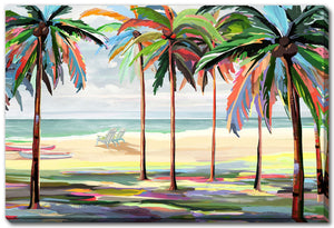 Rainbow Palms Wall Art - Multi Coloured - 47 X 31