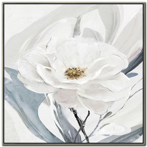 Wild Bloom I Wall Art - White/Blue - 33 X 33