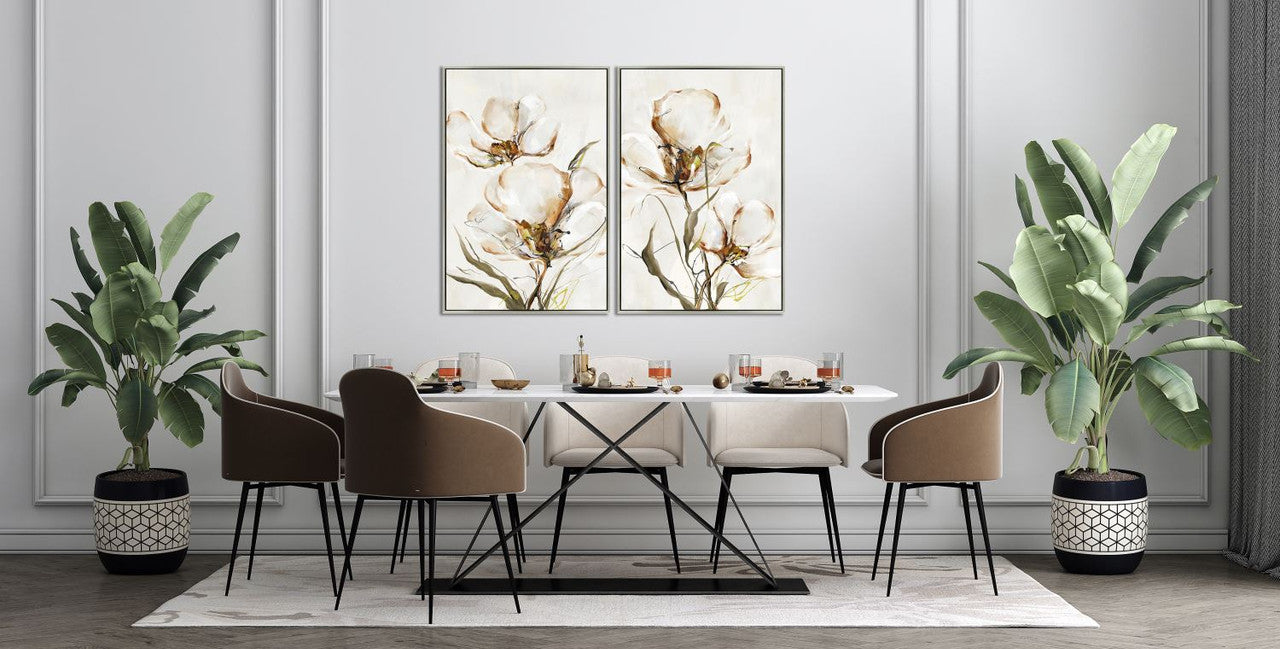 Petals in Bloom II Wall Art - Beige/White - 29 X 43