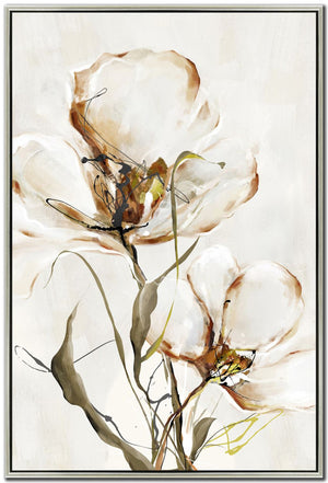 Petals in Bloom II Wall Art - Beige/White - 29 X 43