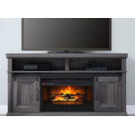 Preston 59.75" Fireplace TV Stand - Charcoal