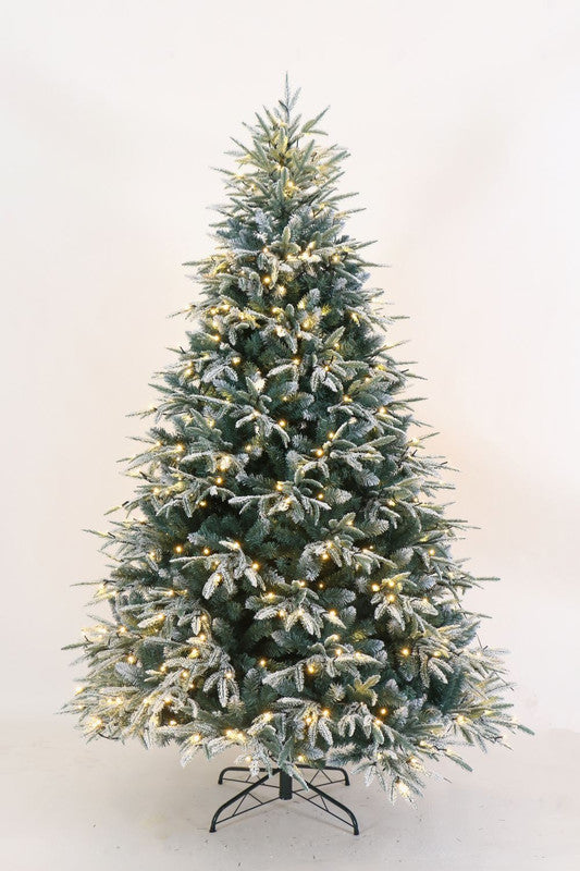 Utrecht 4 Ft Frosted Colorado ICY-Blue Pine Christmas Tree Pre-lit with LED Lights - Warm White